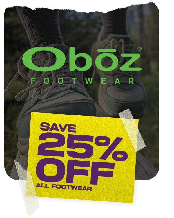 Save 25% off Oboz