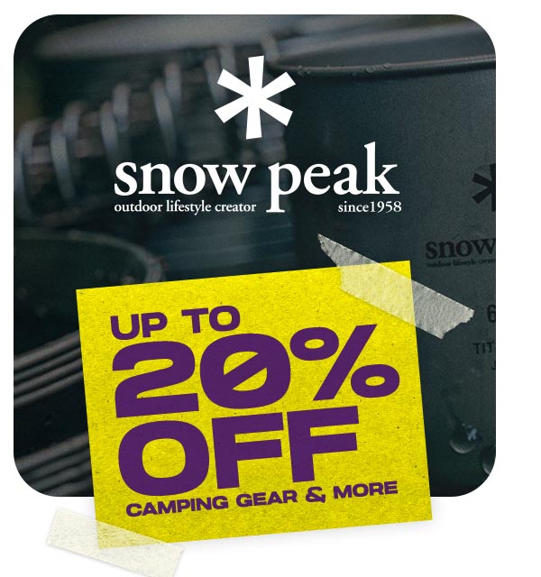 Save up to 20% Off Snow Peak