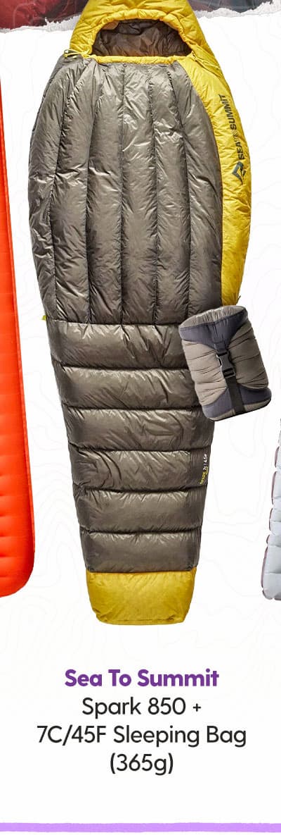 Shop Sea To Summit Spark 850+, 7C / 45F Sleeping Bag - 365g
