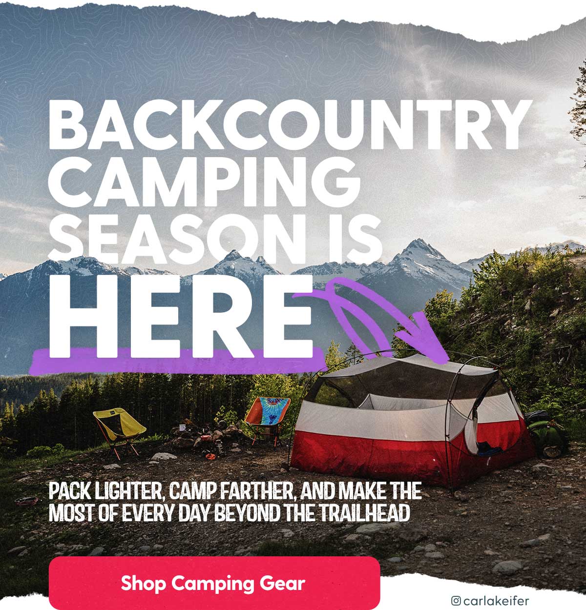Backcountry camping season is here!