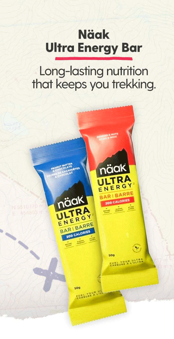 Näak Ultra Energy Bar: Long-lasting nutrition that keeps you trekking.