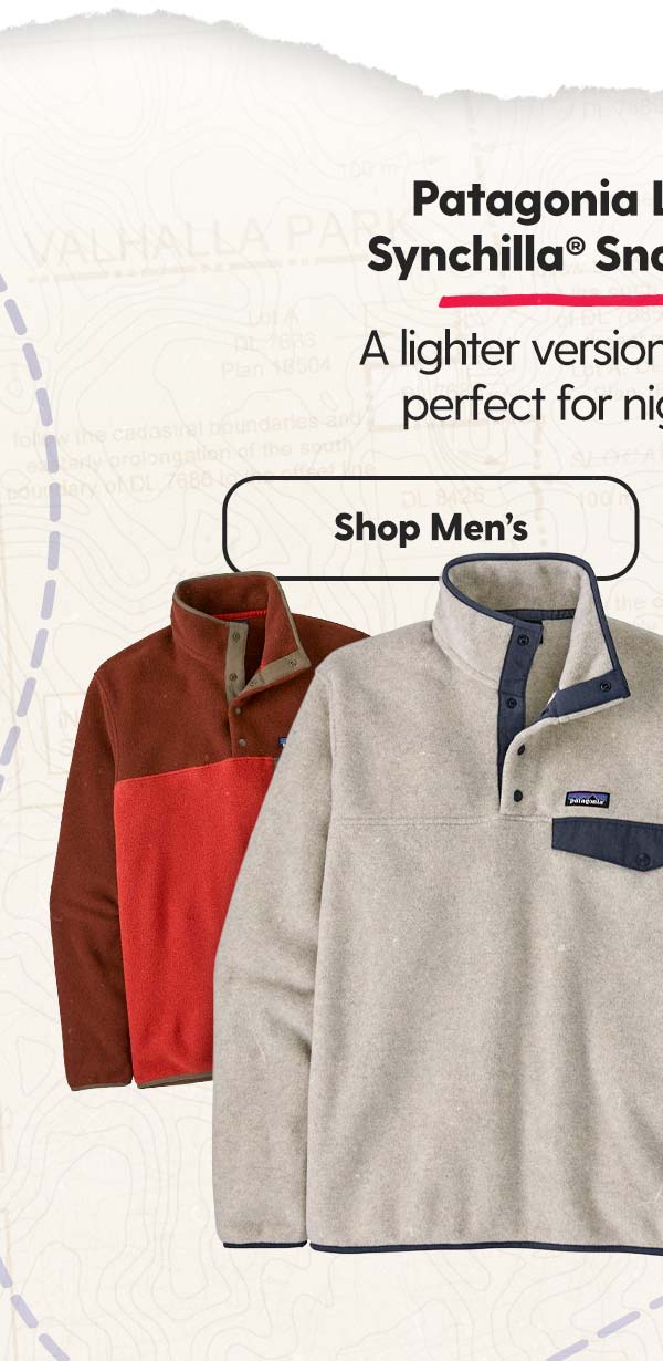 Men's Patagonia Lightweight Synchilla® Snap T® Pullover: A lighter version of a VPO fave, perfect for nights at camp.