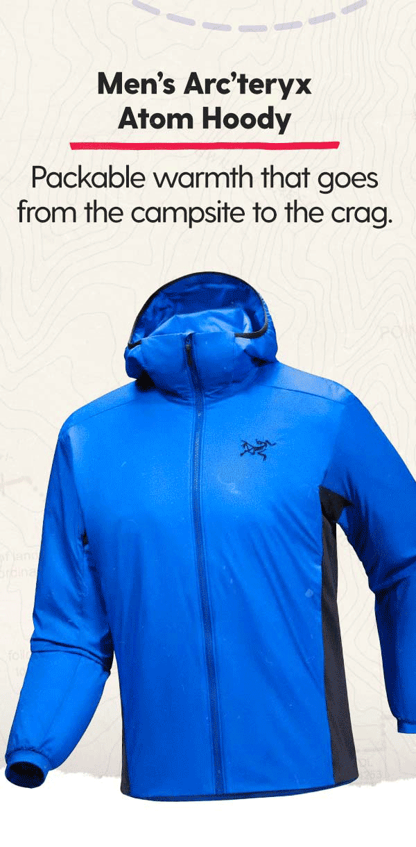 Men’s Arc’teryx Atom Hoody: Packable warmth that goes from the campsite to the crag.