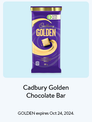 Cadbury Golden Chocolate Bar - GOLDEN expires Oct 24, 2024.