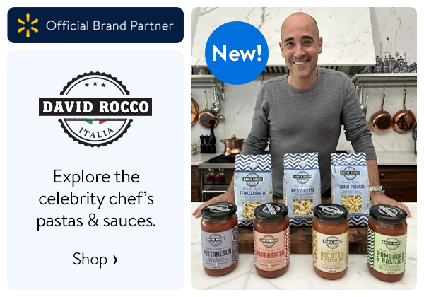 New! David Rocco - Explore the celebrity chef’s pastas & sauces.