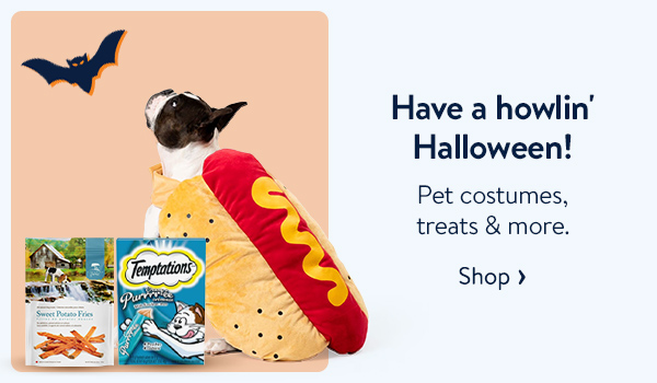 Have a howlin' Halloween! Pet costumes, treats & more.