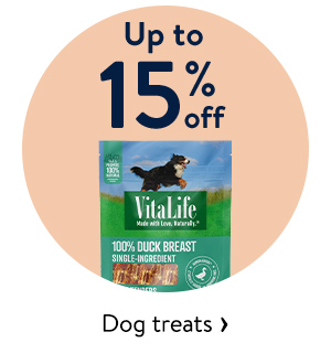 Up to 15% off - Dog treats