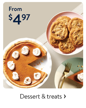 From $4.97 - Dessert & treats