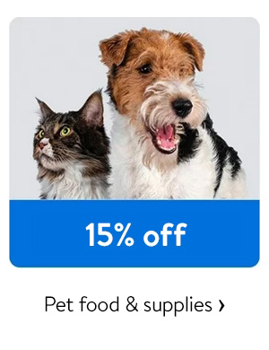 15% off - Pet food & supplies