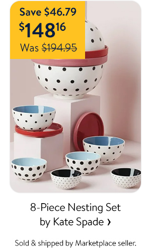 8-Piece Nesting Set by Kate Spade - Sold & shipped by Marketplace seller.