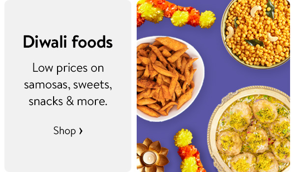 Diwali foods - Low prices on samosas, sweets, snacks & more.