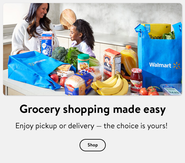 Grocery shopping made easy - Enjoy pickup or delivery — the choice is yours!