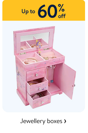 Up to 60% off - Jewellery boxes