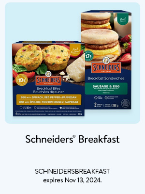 Schneiders® Breakfast - SCHNEIDERSBREAKFAST expires Nov 13, 2024.