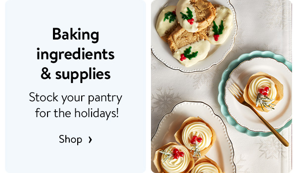 Baking ingredients & supplies - Stock your pantry for the holidays!