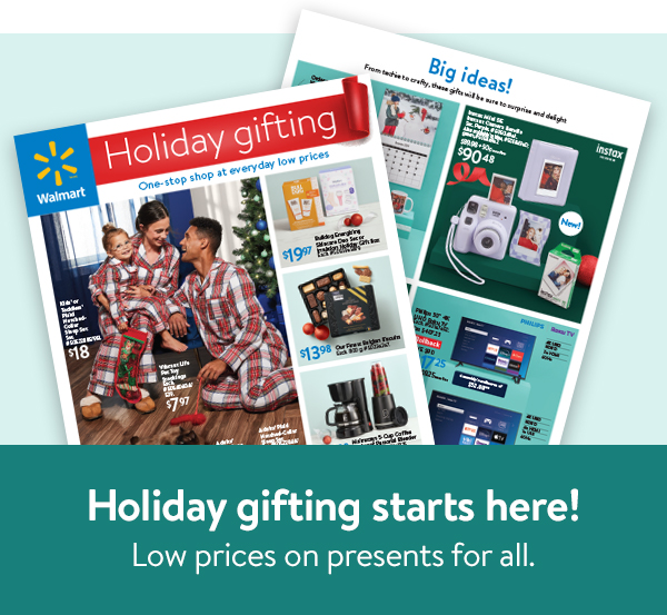 Holiday gifting starts here! Low prices on presents for all.