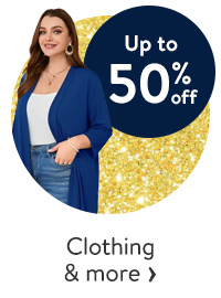 Up to 50% off - Clothing & more