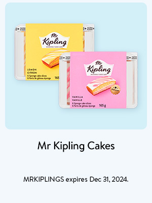 Mr Kipling Cakes - MRKIPLINGS expires Dec 31, 2024.