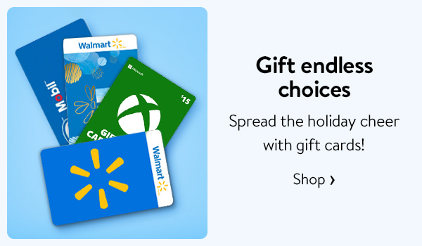 Gift endless choices - Spread holiday cheer with gift cards!