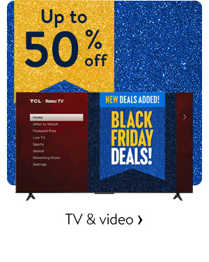 Up to 50% off - TV & video