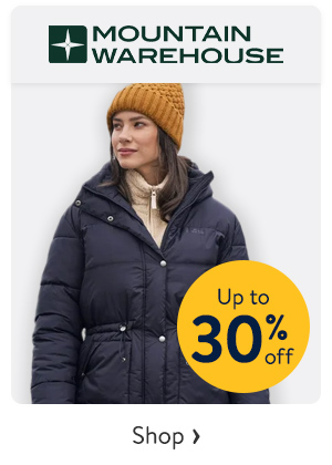 Up to 30% off  - Mountain Warehouse