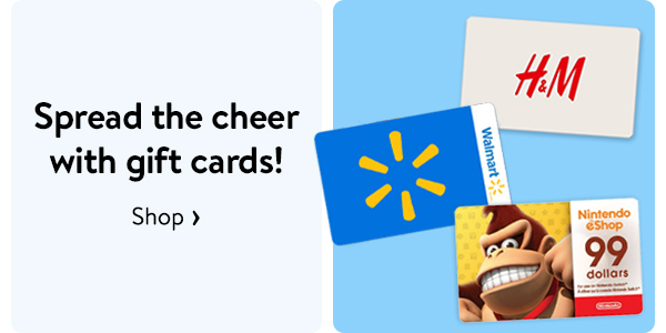 Spread the cheer with gift cards!