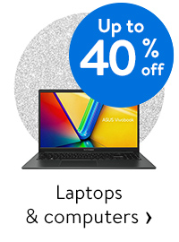 Up to 40% off - Laptops & computers