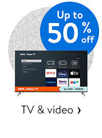 Up to 50% off - TV & video