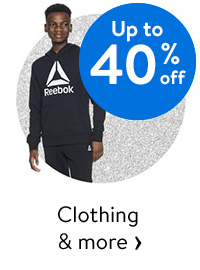 Up to 40% off - Clothing & more