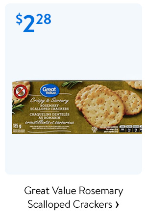 Great Value Rosemary Scalloped Crackers