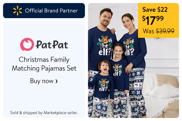 PatPat - Christmas Family Matching Pajamas Set - Sold & shipped by Marketplace seller.