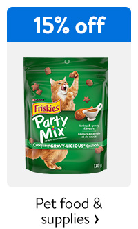 15% off - Pet food & supplies