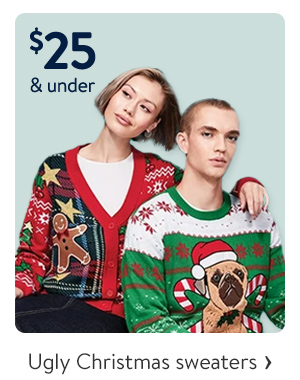 $25 & under - Ugly Christmas sweaters