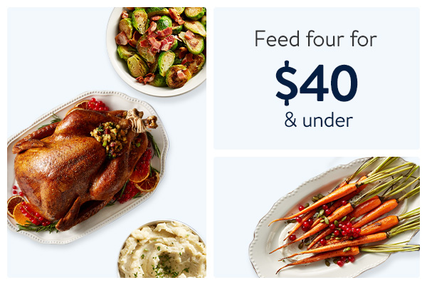 Feed four for $40 & under