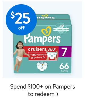 $25 off - Spend $100+ on Pampers to redeem