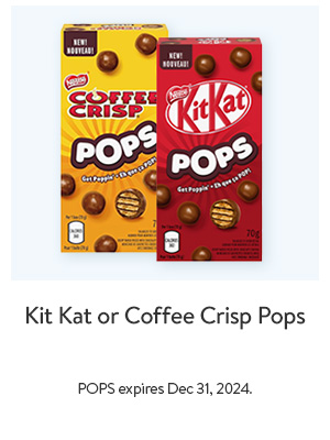 Kit Kat or Coffee Crisp Pops - POPS expires Dec 31, 2024.