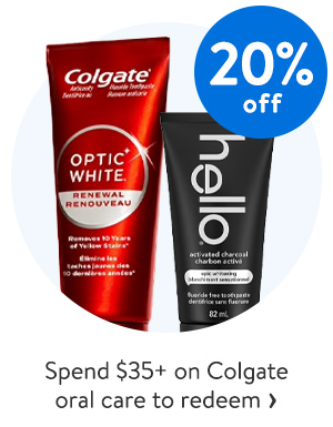 20% off - Spend $35+ on Colgate oral care to redeem