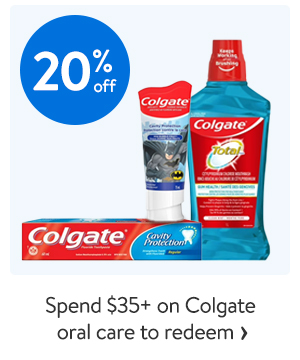 $20 off - Spend $35+ on Colgate oral care to redeem