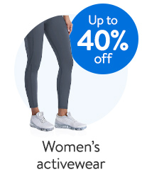 Up to 40% off - Women’s activewear