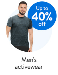 Up to 40% off - Men’s activewear