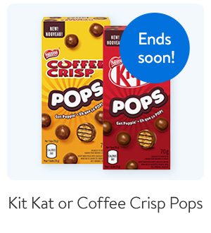 Ends soon! Kit Kat or Coffee Crisp Pops