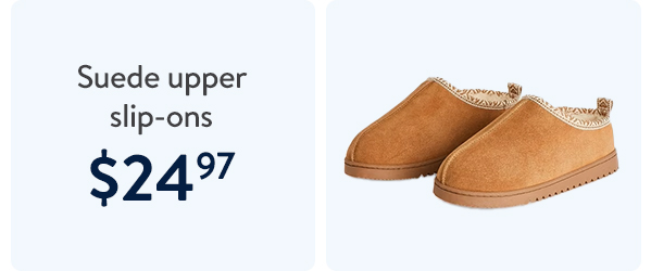 $24.97 - Suede upper slip-ons