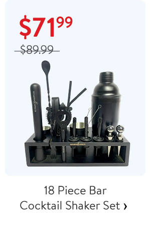 18 Piece Bar Cocktail Shaker Set