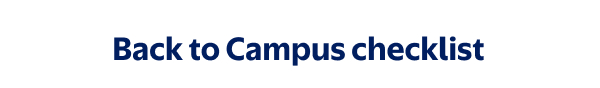 Back to Campus checklist