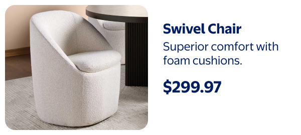 Swivel Chair - Superior comfort with foam cushions.