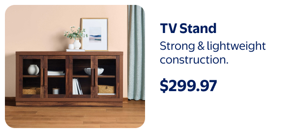 TV Stand - Strong & lightweight construction.