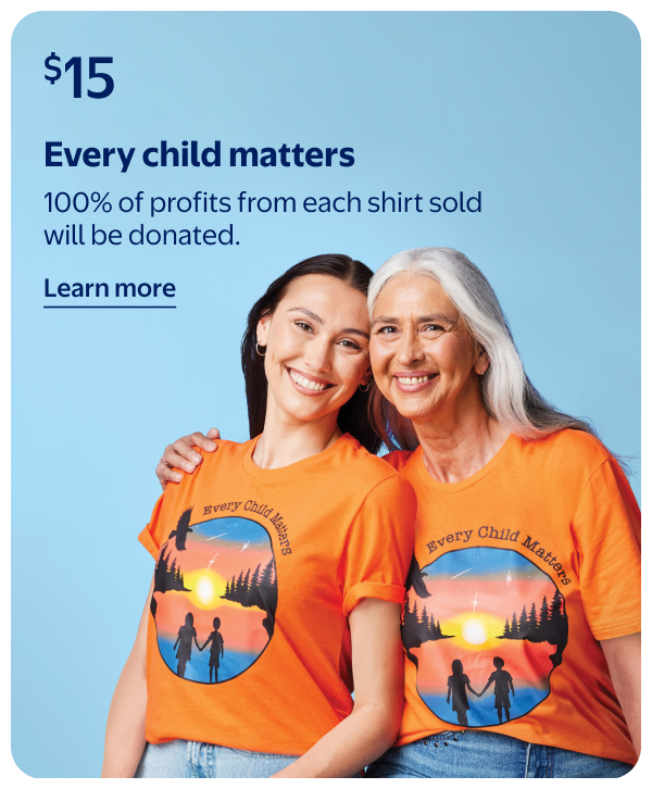 Every child matters - 100% of profits from each shirt sold will be donated.