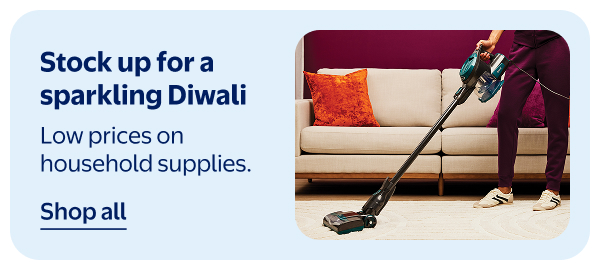 Stock up for a sparkling Diwali - Low prices on household supplies.