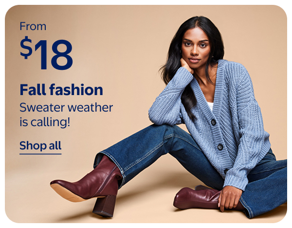 Fall fashion from $18 - Sweater weather is calling!
