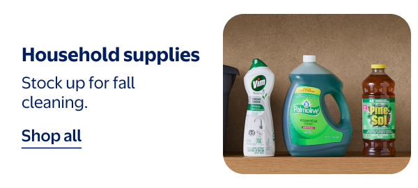 Household supplies - Stock up for fall cleaning.